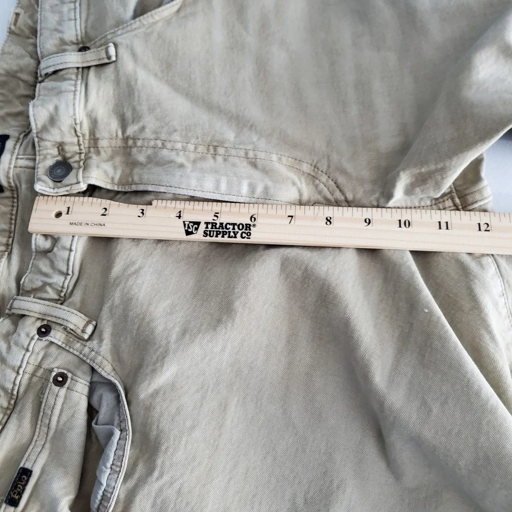 Polo Ralph Lauren Varick Slim Straight Tan Khaki Pants Mens 38x32 Stretch Jeans